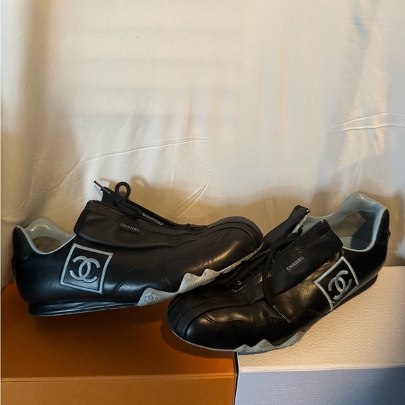 CHANEL Shoes - Vintage CHANEL  Black and Blue Sneaker